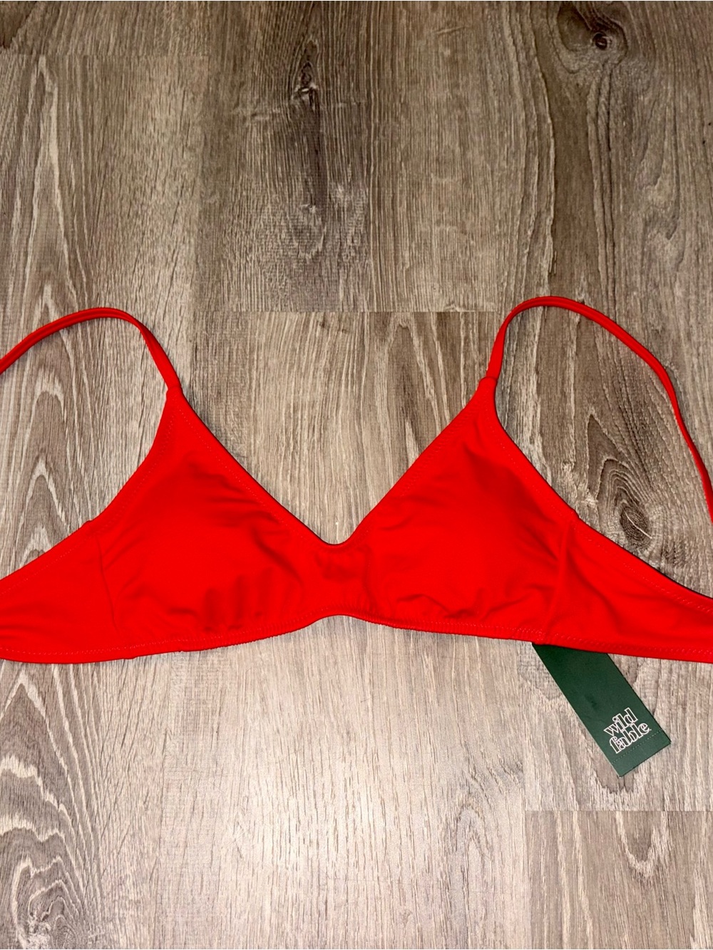 wild fable Red Triangle Bikini Top